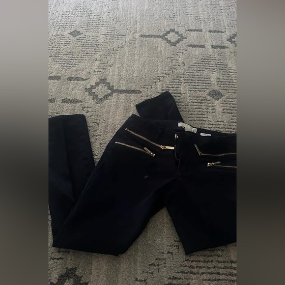 Michael Kors Denim - Michael Kors Black Skinny Jeans with Gold Zippers